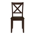 thumbnail image 6 of ROME + OAK X-Back Farmhouse Wooden Kitchen Dining Chair in Dark Brown, Set of 4, 6 of 10