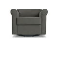 DaVinci Maya Swivel Glider and Ottoman in Dark Grey