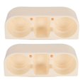thumbnail image 3 of 2 Piezas Portavasos De Cuña para Asiento De Coche Ahorro De Espacio Lavable Caja De Almacenamiento Organizador De Tazas De Relleno para Espacios De Asiento De Coche Extraíbles(Blanco), 3 of 14