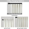 thumbnail image 3 of Cream Curtains 120 Inches Long for Living Room Dining 2 Panels Set Rod Pocket Draperies Semi Sheer Privacy Natural Linen Curtains for High Ceiling Patio Door Rustic Farmhouse Decoration 10 FT Tall, 3 of 8