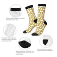 thumbnail image 4 of Balery Yellow Pears Calcetas Largas con Estampado para Hombre y Mujer – Suaves y Transpirables, Talla Única (US 5-11), 4 of 6