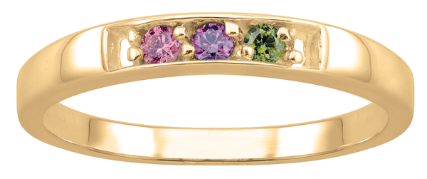 Personalized Birthstone Family Ring In 14k Gold By Jewlster