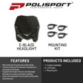 thumbnail image 2 of Polisport 8670800002 E-Blaze Headlight - Black/Black, 2 of 8