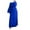 Blue, variant on Clothing Muslim Dress,Women's Fashion Solid Color O-Neck Long Sleeve Satin Soft Waist And Ankle Dress