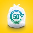 thumbnail image 5 of Glad White Garbage Bags - Small 25 Litres - Made using 50% Recycled Plastic, 44 Trash Bags, 5 of 5