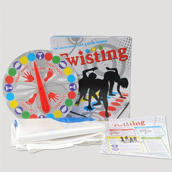 QJUHUNG Classic Twister With Retro Design And Oversized Spinner Creative New Intelligence Competition Couple Battle Toy Chessboard Game Mat Adult Valentine‘s Day Fun Interaction Indoor Ba