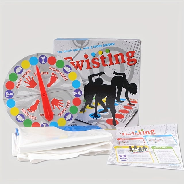 MesaSe Classic Twister With Retro Design And Oversized Spinner Creative New Intelligence Competition Couple Battle Toy Chessboard Game Mat Adult Valentine‘s Day Fun Interaction Indoor Bar