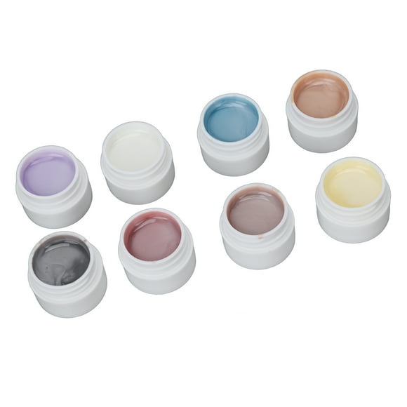 Nail Art Polish Cream, Easy Apply Shiny Effect Pearly Shell Grain Glitter Nail Gel Cream 8 Colors For Home Use