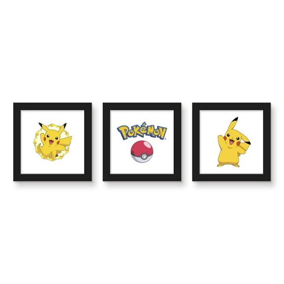 Gallery Pops Pokémon - Pikachu Wall Art Bundle (3-Pack)