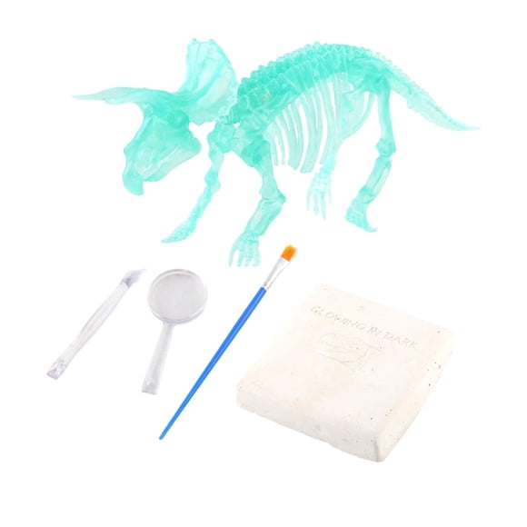 Kit de excavación de fósiles de dinosaurios, arqueología, dinosaurio jurásico, ciencia, juguete de regalo Triceratops