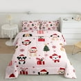 thumbnail image 2 of Manfei Cute Christmas Dog Bedding Comforter Set, Merry Xmas Twin Comforter Sets for Girls, Snowflake Present Print Bedding Set, Ultra Soft Home Decor, Reversible 2pcs, 2 of 8