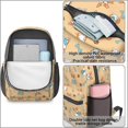 thumbnail image 4 of Corgi and Bone Peach Pattern 17" Waterproof Oxford School Backpacks for Teens, S-Shape Padded Straps, for School, Travel, Hiking, Camping, 4 of 5