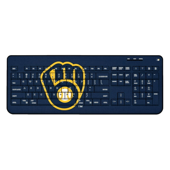 Milwaukee Brewers Team Logo Wireless Keyboard