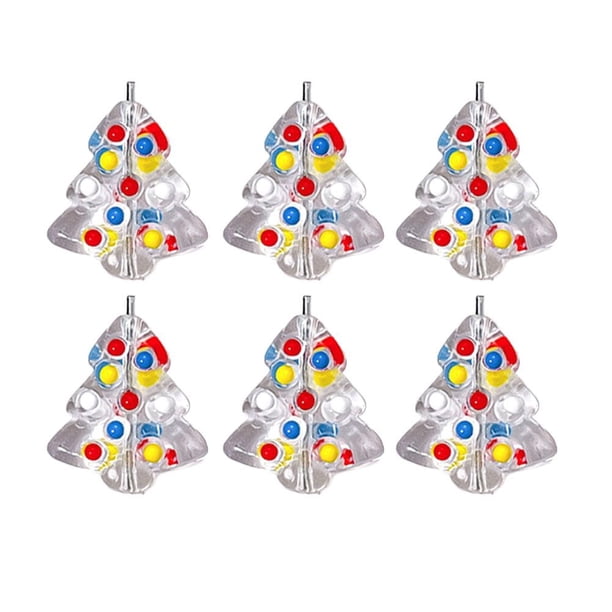 Ruifaya Perlas de resina navideñas sueltas para hacer tú mismo, cuentas de vidrio y aceite, para teléfono T7N7 Be Mobile