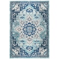 thumbnail image 3 of SAFAVIEH Madison Dalia Oriental Area Rug, Teal/Navy, 4' x 6', 3 of 16