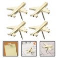 thumbnail image 3 of Airplane Push Pins Golden Metal 24Pcs 0.8In Decorative Element Office Use, 3 of 8
