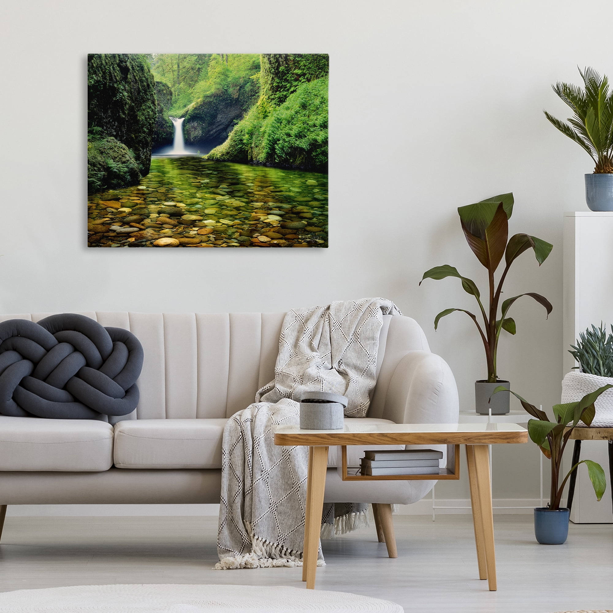 Stupell Industries Punchbowl Falls in Emerald Forest Canvas Wall Art, design by Dennis Frates