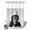 Black, White, Gray, variant on No Hook Shower Curtain, Chimpanzee Shower Curtains for Bathroom with See Through Top Window, Monkey Chef Funny Animal Humor Waterproof & Washable Bath Curtain 60"x72"