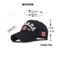 thumbnail image 2 of Canada Flag Hat Maple Leaf Embroidered Baseball Cap Adjustable Summer Cotton Women's Men's Golf Cap Sport Outdoor Fitted Plain Cap, 2 of 2