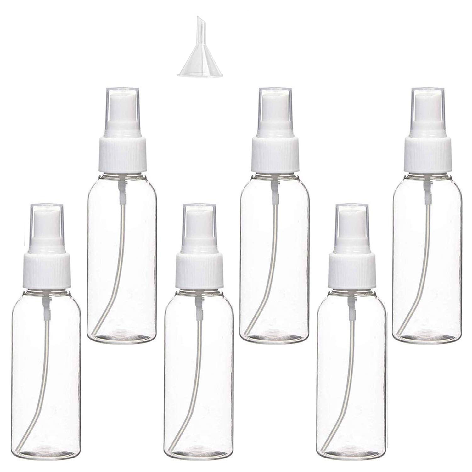 Meidong Bottles, 2oz/50ml Clear Empty Fine Plastic Mini Travel Bottle