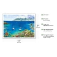 thumbnail image 2 of Dream Reef - Hawaiian Islands - Sailboats Anchored in Peaceful Bay - From an Original Hawaii Watercolor Painting by Peggy Chun - Master Art Print (Unframed) 9in x 12in, 2 of 4