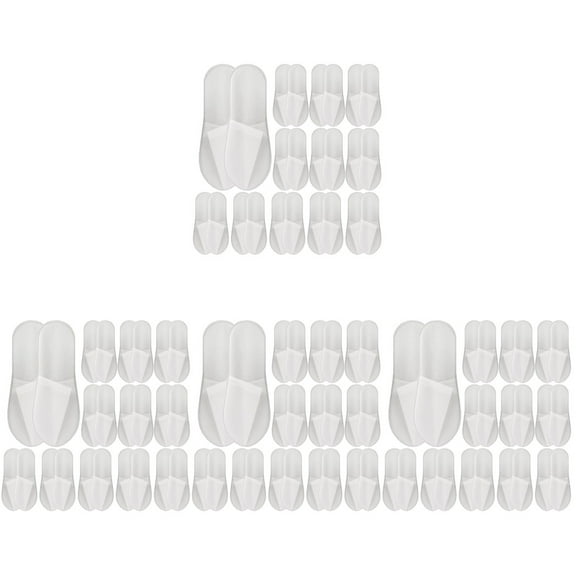 Guiyong 80 Pairs Disposable House Slippers Closed Toe Disposable Slippers for Guests