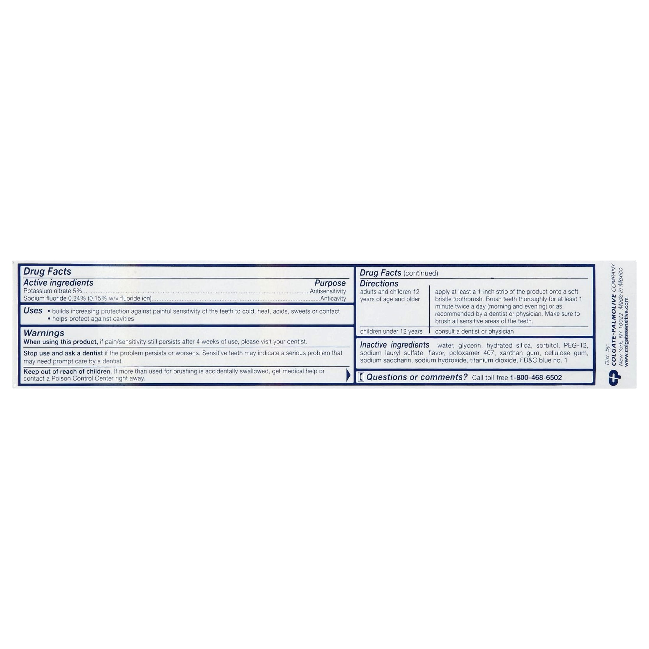 Colgate Sensitive Whitening Toothpaste 6 oz (Pack of 4)