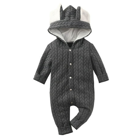 

Honeeladyy Winter Coats Newborn Baby Toddler Boys Girls Animal Romper Long Sleeve Hooded Jumpsuit Fall And Winter Cute Outfit Clothes Black Sales Online