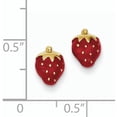 thumbnail image 2 of Primal Gold 14 Karat Yellow Gold Enameled Strawberry Earrings, 2 of 4