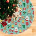 thumbnail image 5 of FMSHPON Santa Claus Pattern Xmas Christmas Tree Skirt Stand Mat for Holiday Party Decoration Indoor Outdoor 48 inches, 5 of 6