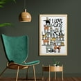 thumbnail image 2 of Cat Lover Wall Art with Frame, I Love Cats Typography and Feline Friends Pattern on Plain Backdrop, Printed Fabric Poster for Bathroom Living Room, 23" x 35", White and Multicolor, by Ambesonne, 2 of 2
