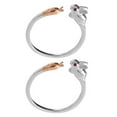 thumbnail image 2 of Shisuyan Bague Lapin Dessin Animé Couleur Assortie 2Ensemble 0.7x0.7in, 2 of 8