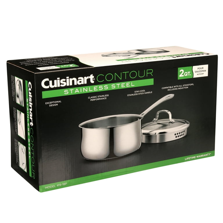 Cuisinart Contour Stainless 2 Quart Pour Saucepan with Cover