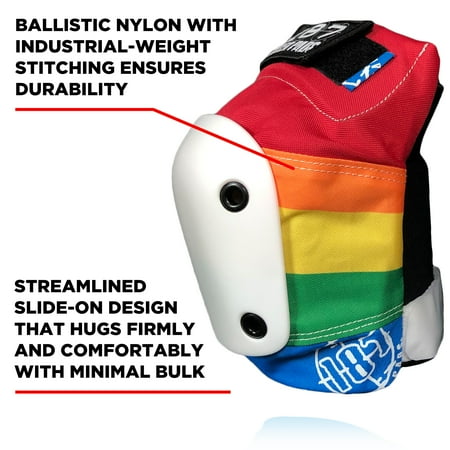 187 Killer Pads Slim Knee Pad  Rainbow  Small