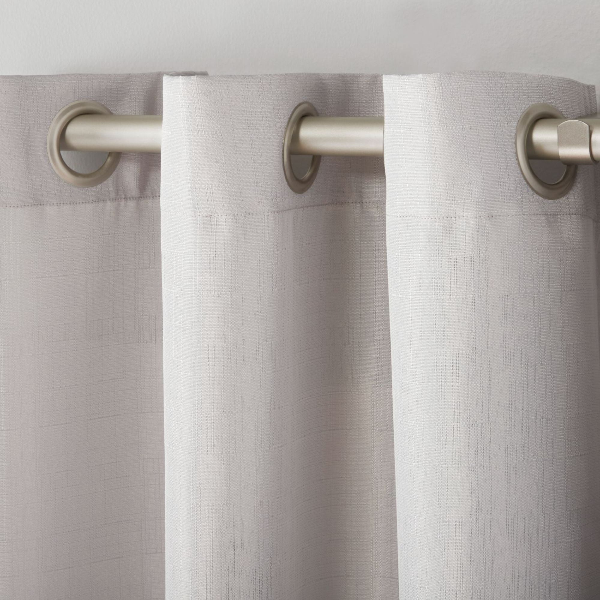 Estate View™ Ladner Light Filtering Grommet Top Curtain Panel Pair, 38"x96", Dove Grey
