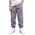 thumbnail image 2 of Antinious Toddler Boys Girls Stylish Elastic Waist Pocket Jogger Cargo Outdoor Full Length Pants, 2 of 5