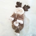 thumbnail image 5 of RV Cute Cartoon Pet Reno Cosplay Halloween Navidad Elk Disfraz Perro Cachorro Con Capucha Abrigo Chaqueta Ropa Suave Coral Terciopelo Polar Invierno Cálido Con Capucha Suéter Mono Traje Ropa para Perros Pequeños Gatos(S) Sincero Electrónica, 5 of 5