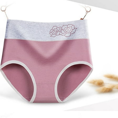

Lingerie For Women Women Fashion Cotton Underwear Middle Waist Abdomen Patchwork Underpants Pants Cotton Red