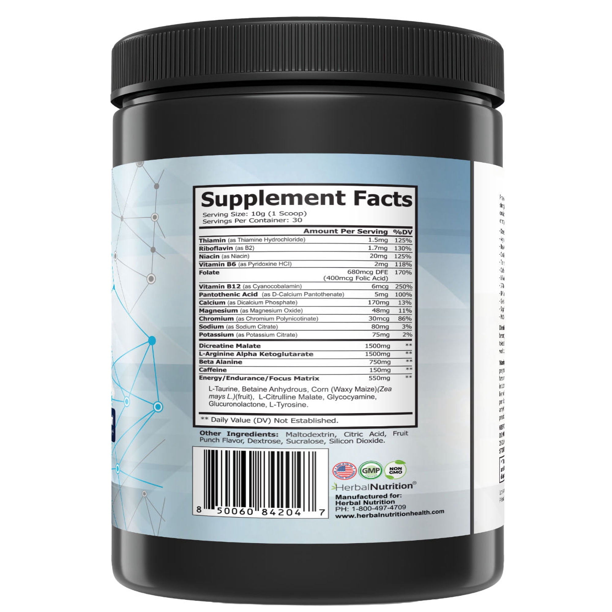 Nitrosurge Pro Pre Workout Powder with Creatine, Nitric Oxide & Energy Support Formula, 300g