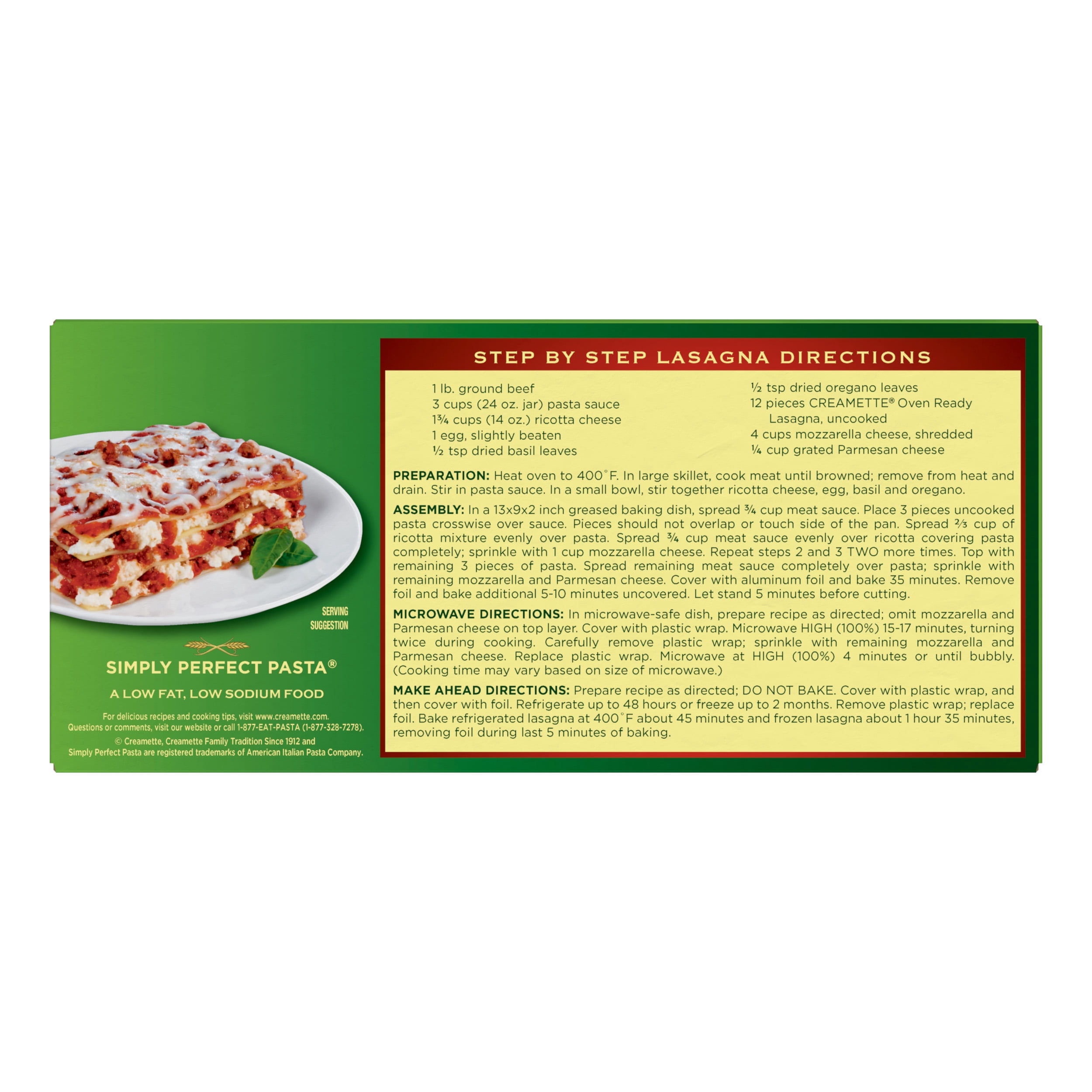 Creamette 8 oz Oven Ready Lasagna Pasta
