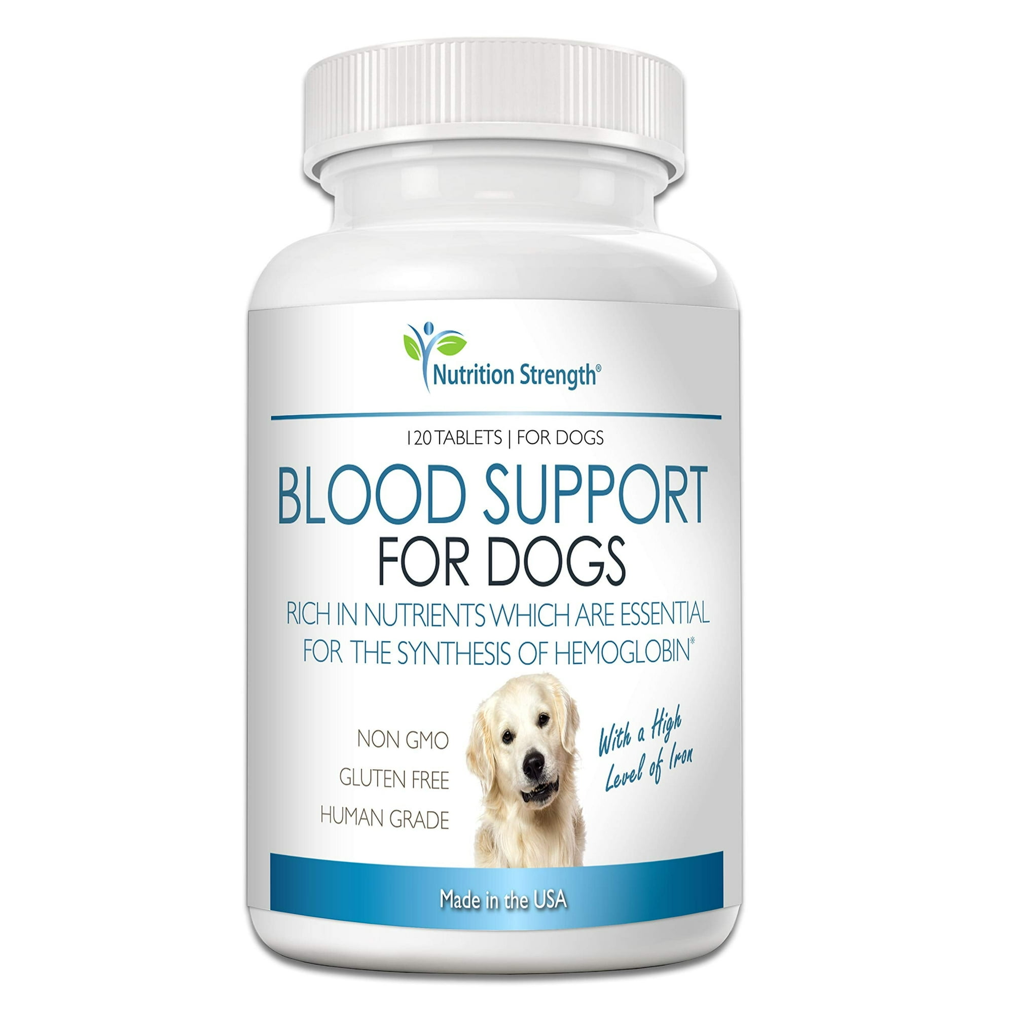 Nutrition Strength Blood Support for Dogs Supplement for Anemia in Dogs Promotes Red Blood Cell Health with a High Level of Iron Vitamin B12 Organic Spirulina and Purpure Walmart
