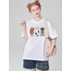 thumbnail image 1 of Girl's Cartoon Print T Shirt Letter Print Short Sleeve Crew Neck Summer Casual Tees, 1 of 6