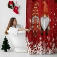thumbnail image 5 of Christmas Gnome Bathroom Shower Curtain Snowflake Xmas Ball Evergreen Bough Red Waterproof Washable Shower Curtains for Bathtub Bath Decor with Grommets and Hook 36 X 72 Inch, 5 of 8