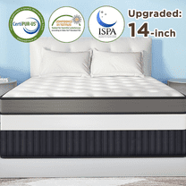 King Size 14 Inch Hybrid Mattress in a Box, Cooling Gel Memory Foam & Pocket Springs, Medium Firm Bed, Motion Isolation, CertiPUR-US Certified