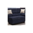 thumbnail image 3 of Diego 100"W Black Fabric Sectional Sofa w/RF Chaise+Storage Ottoman+2 Pillows, 3 of 5