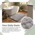 thumbnail image 5 of Unique Bargains Soft Absorbent Microfiber Non-Slip Washable Bathroom Rug Gray 32" x 20", 5 of 7