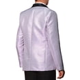 thumbnail image 3 of INSPIRE CHIC Blazers para Hombre con Solapa Metálica y Un Botón, Estilo de Fiesta Brillantes, L Púrpura, 3 of 4
