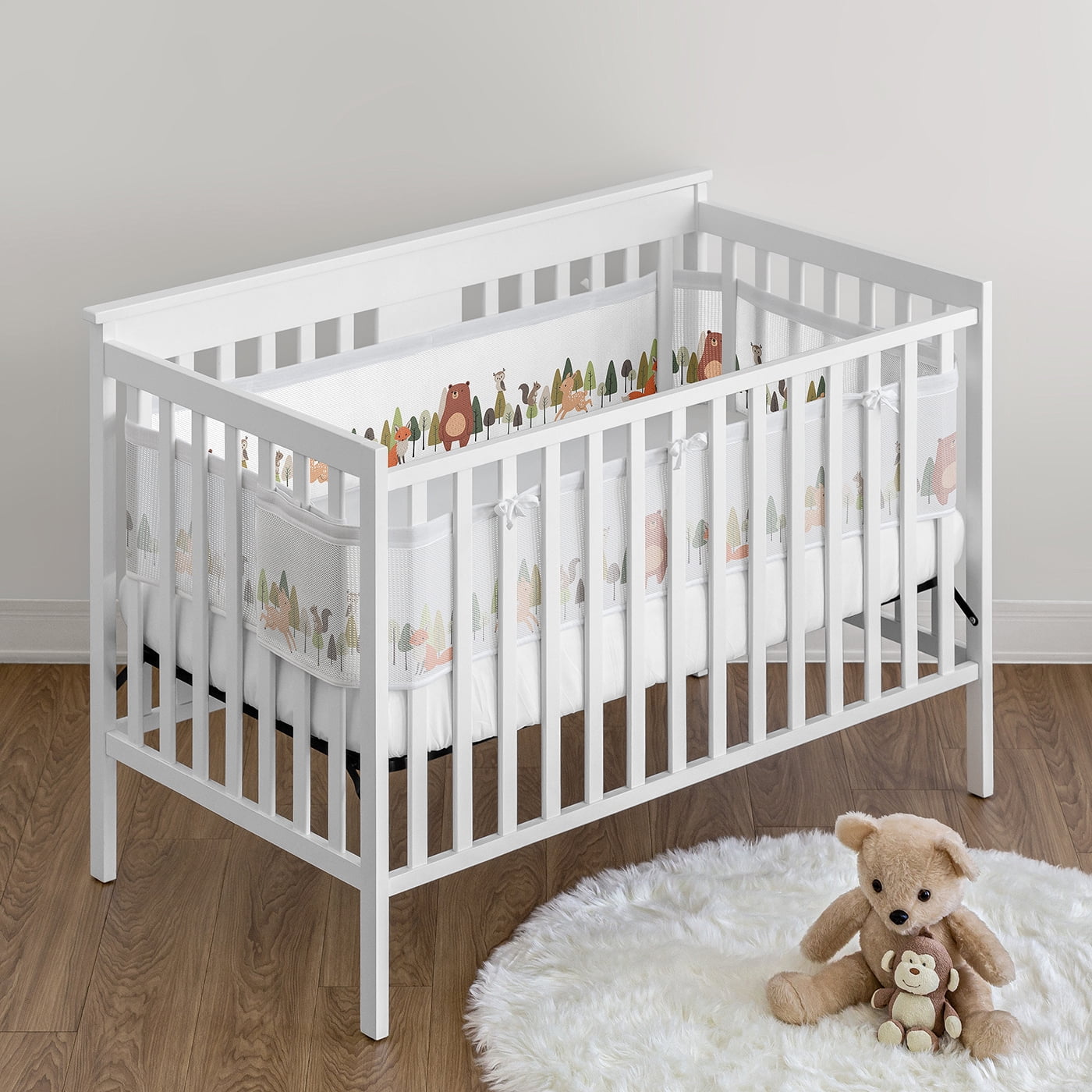Sweet Jojo Designs + BreathableBaby Woodland Animal Pals Boy, Girl, Unisex/Gender Neutral Breathable Mesh Crib Liner