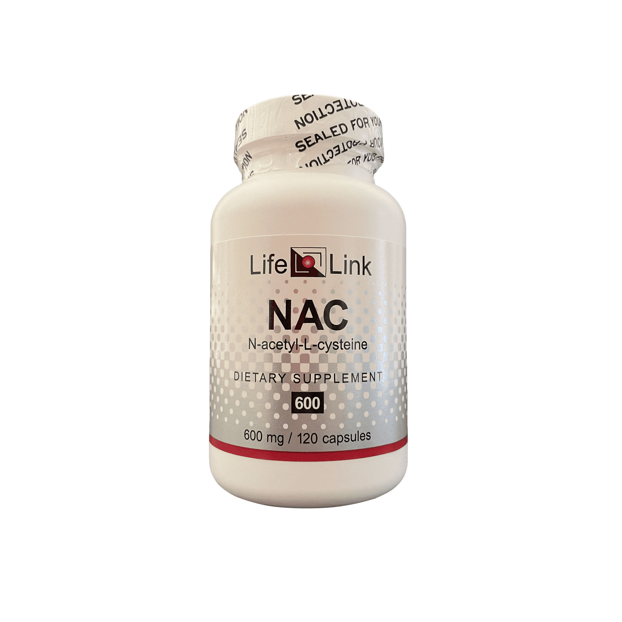 LifeLink's NAC (N-Acetyl L-Cysteine) | 600 mg x 120 capsules | Antioxidant, Anti-Aging, Immunity | Gluten Free & Non-GMO | Made in the USA
