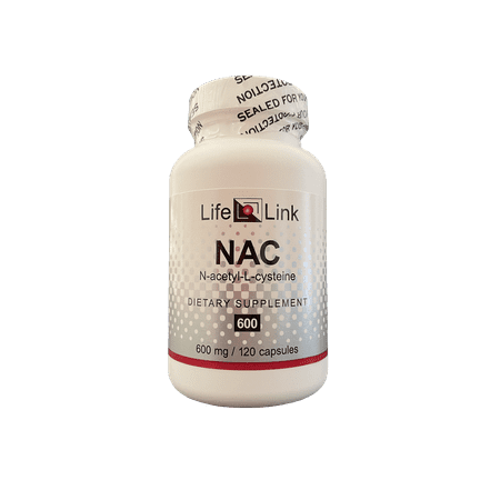 LifeLink's NAC (N-Acetyl L-Cysteine) | 600 mg x 120 capsules | Antioxidant, Anti-Aging, Immunity | Gluten Free & Non-GMO | Made in the USA